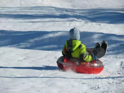 little kid snow tubing